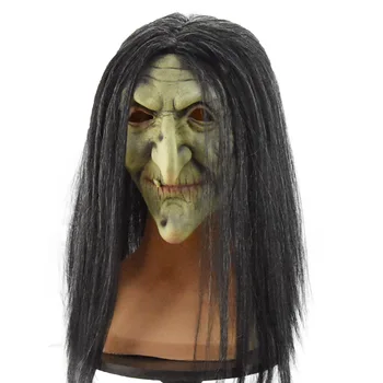 Горячая новинка - маска ведьмы на Хэллоуин, латексные маски ужасной колдуньи для косплея, страшный реквизит для карнавала