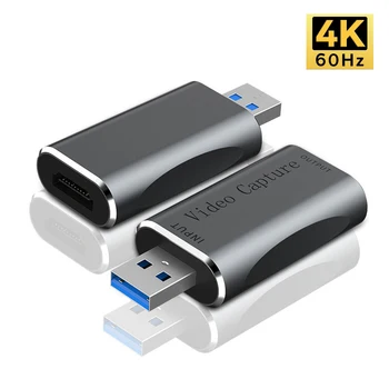 4K 60fps USB 3.0 Карта Видеозахвата HD 1080P HDMI-Совместимый Видеомагнитофон Grabber Для OBS Захвата Игровой Карты В Прямом Эфире